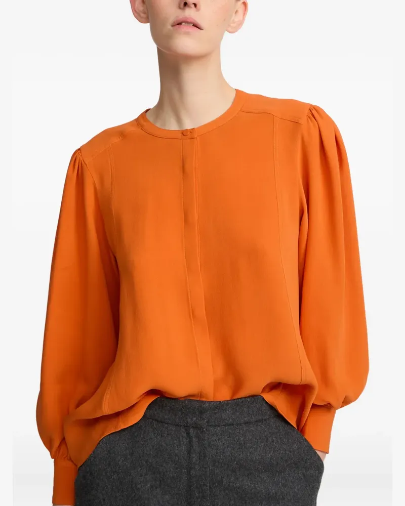 Yves Salomon Hemd mit Puffärmeln - Orange Orange