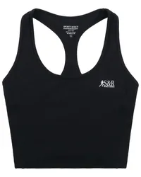 SPORTY & RICH Cropped-Tanktop mit Logo-Print Schwarz