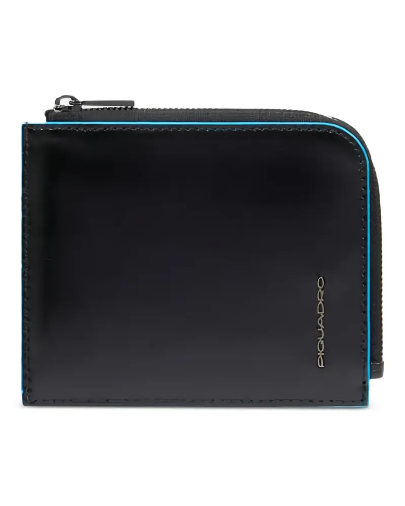 Piquadro zip-up cardholder - Schwarz Schwarz