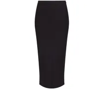 Bleistiftrock mit hohem Bund - Schwarz