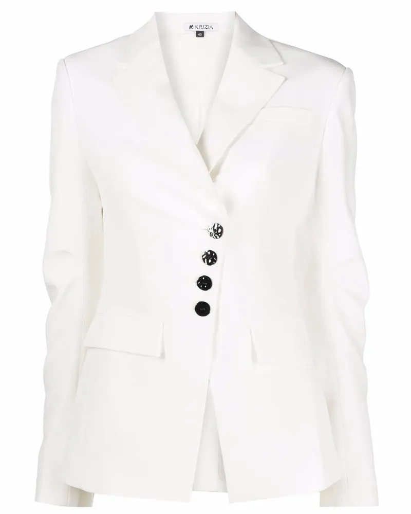 KRIZIA Asymmetrischer Blazer - Weiß Weiß