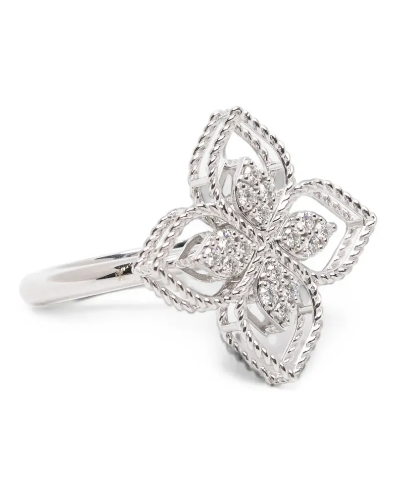 Roberto Coin Princess Flower Diamantring - Silber Silber