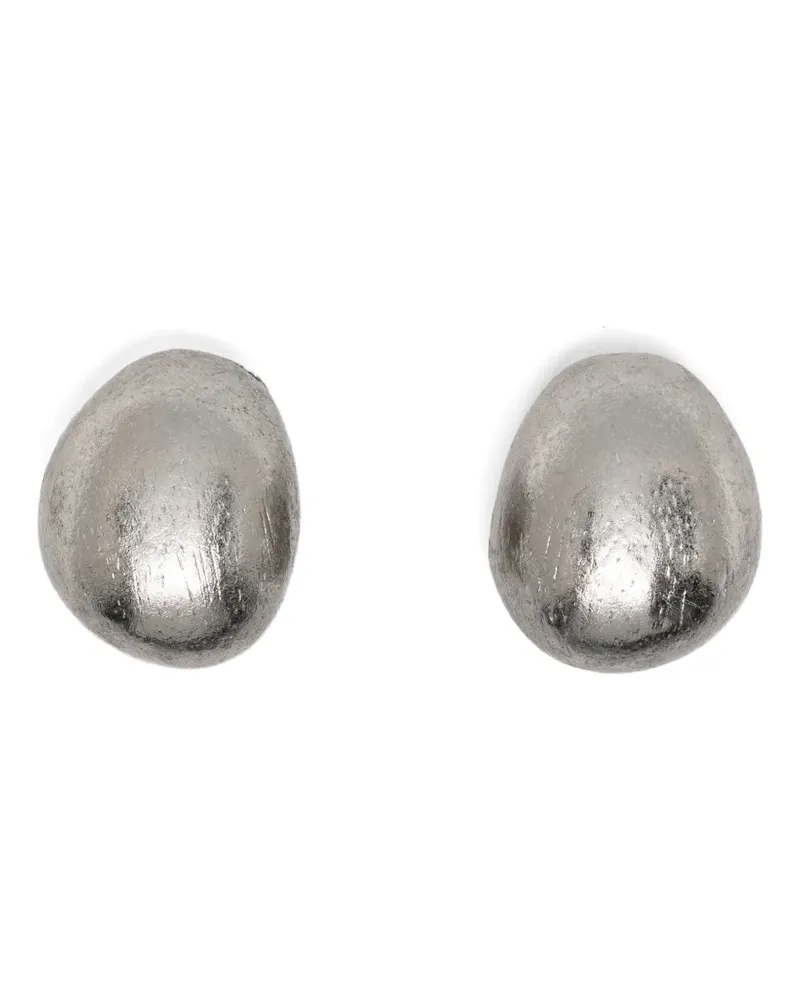 Monies metallic-effect clip-on earrings - Silber Silber