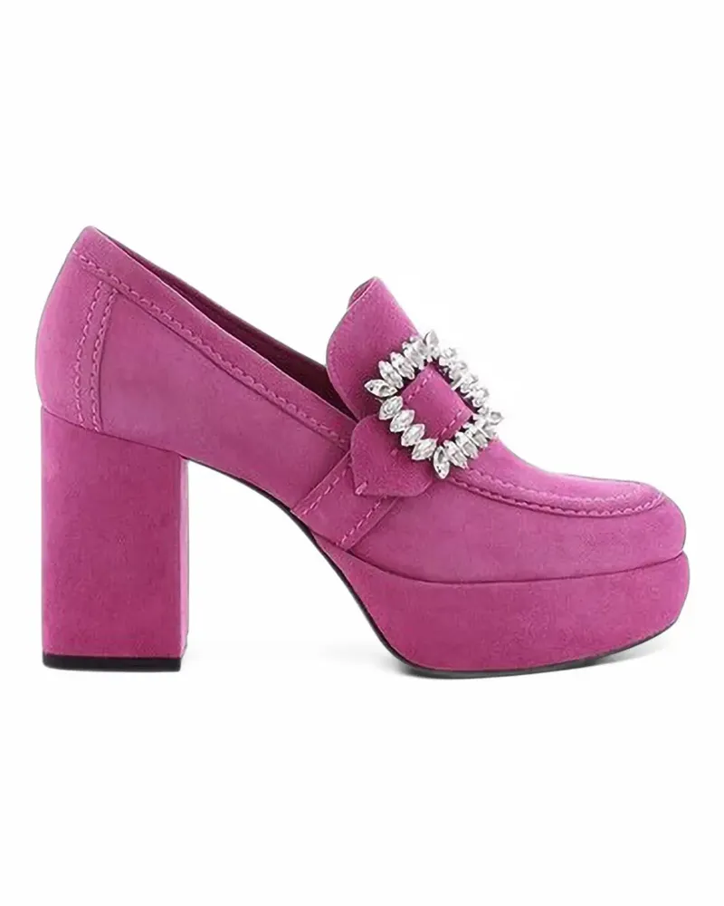 Kennel & Schmenger Indie Plateau-Pumps mit Kristallen - Rosa Rosa