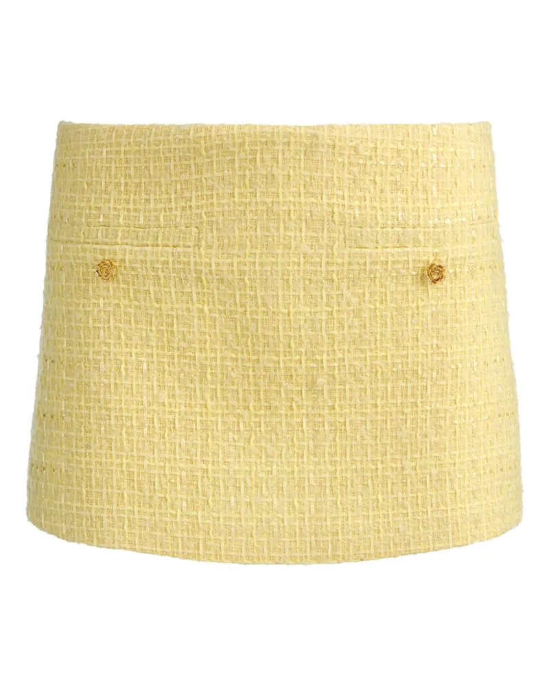 Alice + Olivia Mace button-embellishment shorts - Gelb Gelb