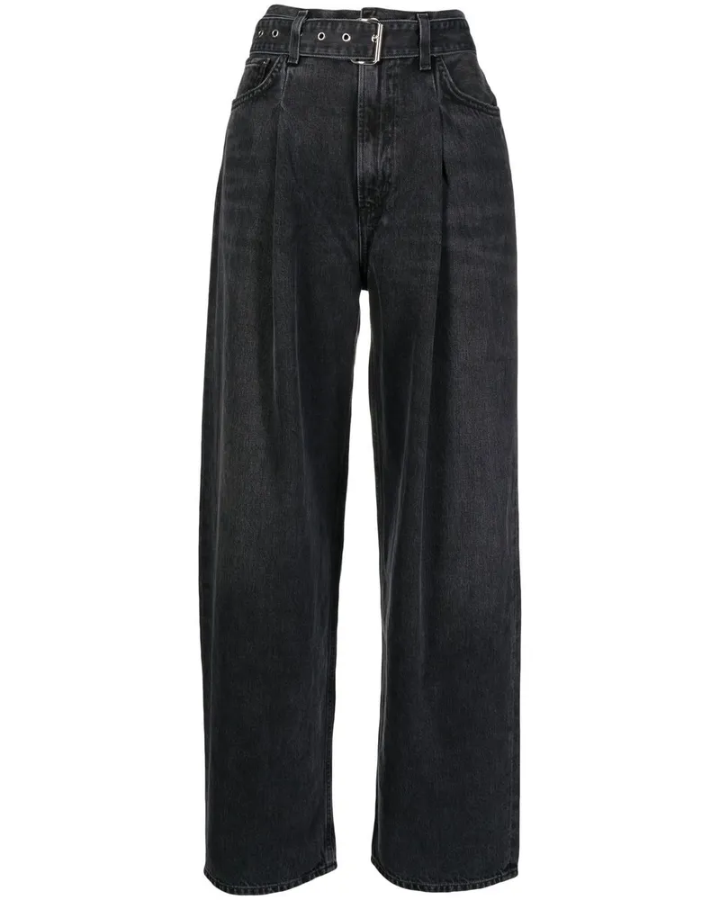 AGOLDE Weite Jeans mit hohem Bund - Schwarz Schwarz