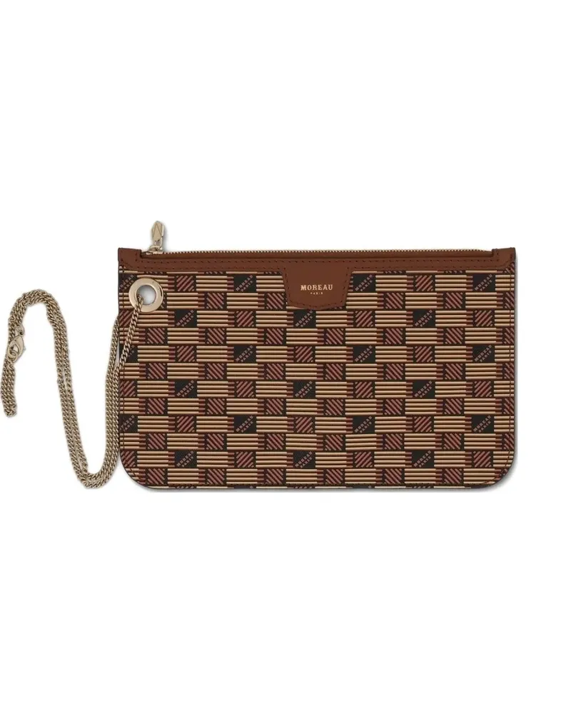 Moreau Paris Saint Marina monogram-pattern pouch - Nude Nude