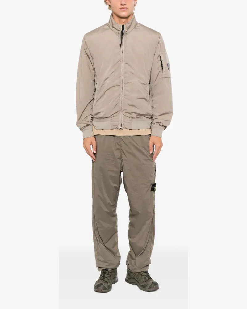 C.P. Company lens-detail zip-up jacket - Nude Nude