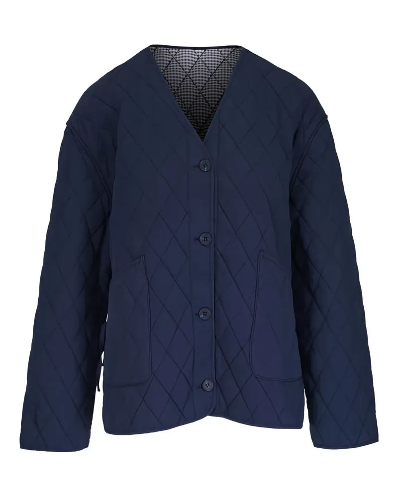 Adriano Goldschmied Sally quilted v-neck jacket - Blau Blau