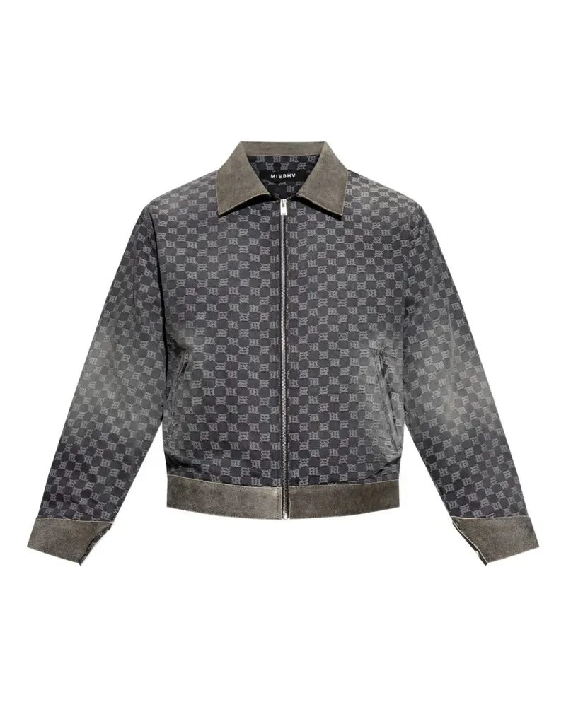 MISBHV Jeansjacke mit Monogrammmuster - Blau Blau