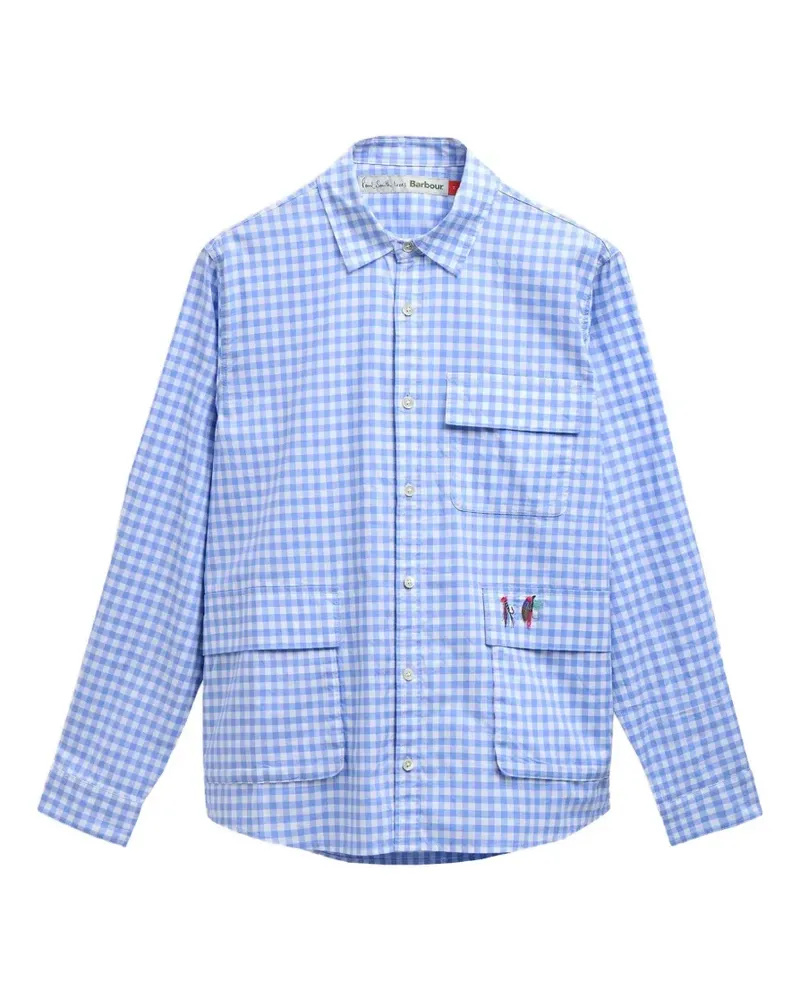 Barbour x Paul Smith gingham embroidered-detail shirt - Blau Blau