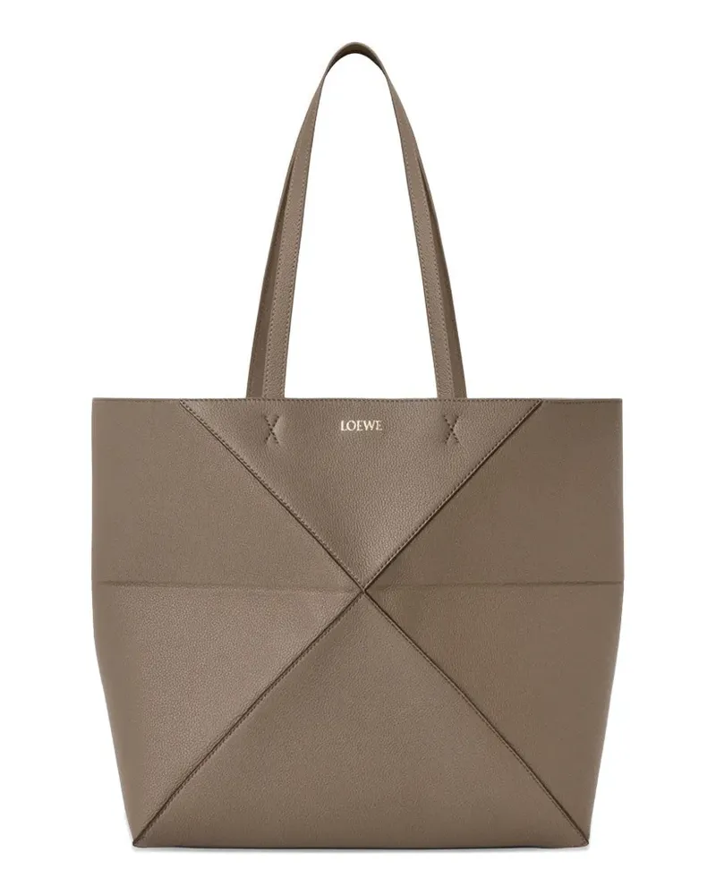 Loewe Mittelgroßer Puzzle Fold Tote Bag - Braun Braun