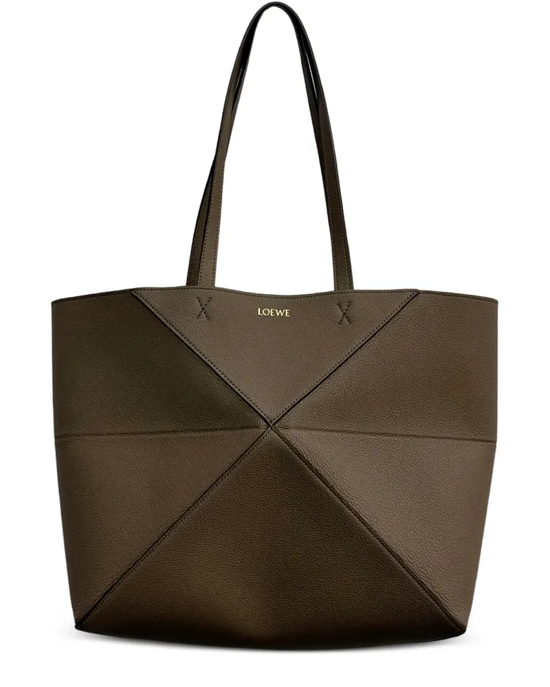 Loewe Mittelgroßer Puzzle Fold Tote Bag - Braun Braun