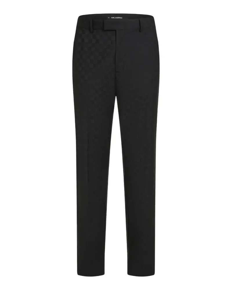 Karl Lagerfeld Hose mit Monogramm - Schwarz Schwarz