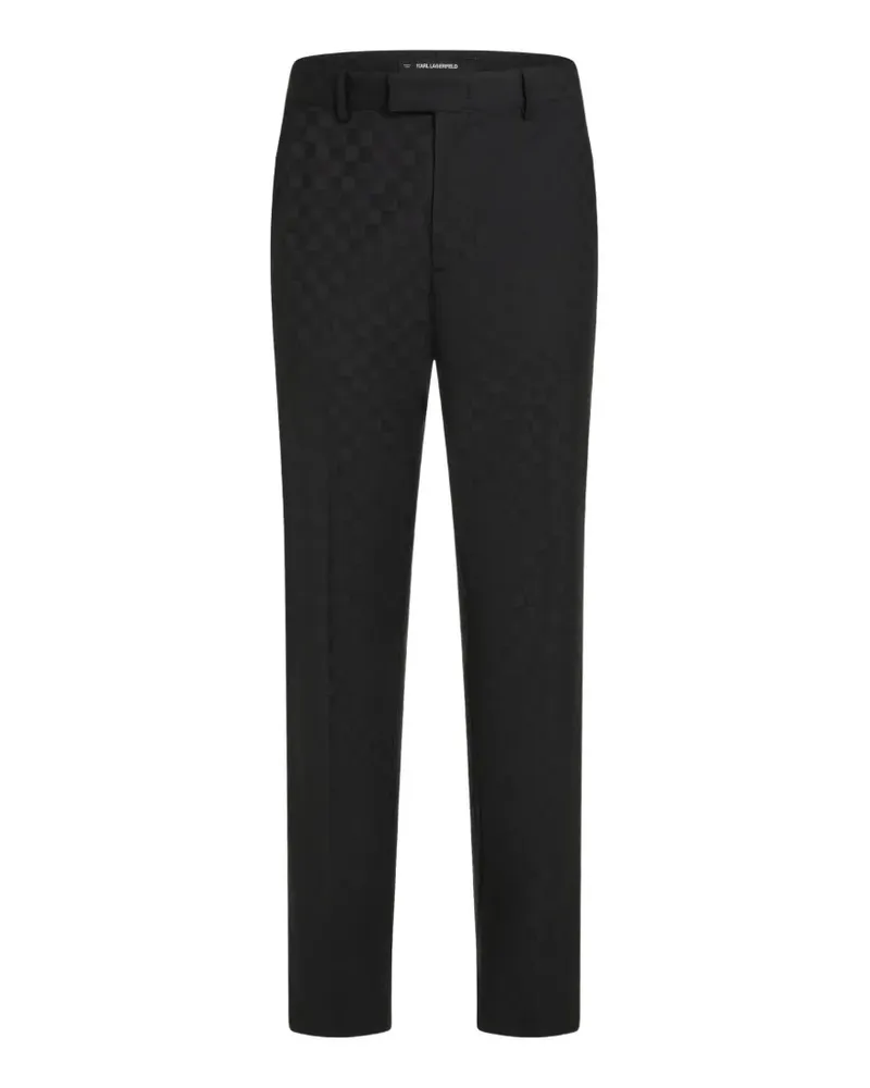 Karl Lagerfeld Hose mit Monogramm - Schwarz Schwarz
