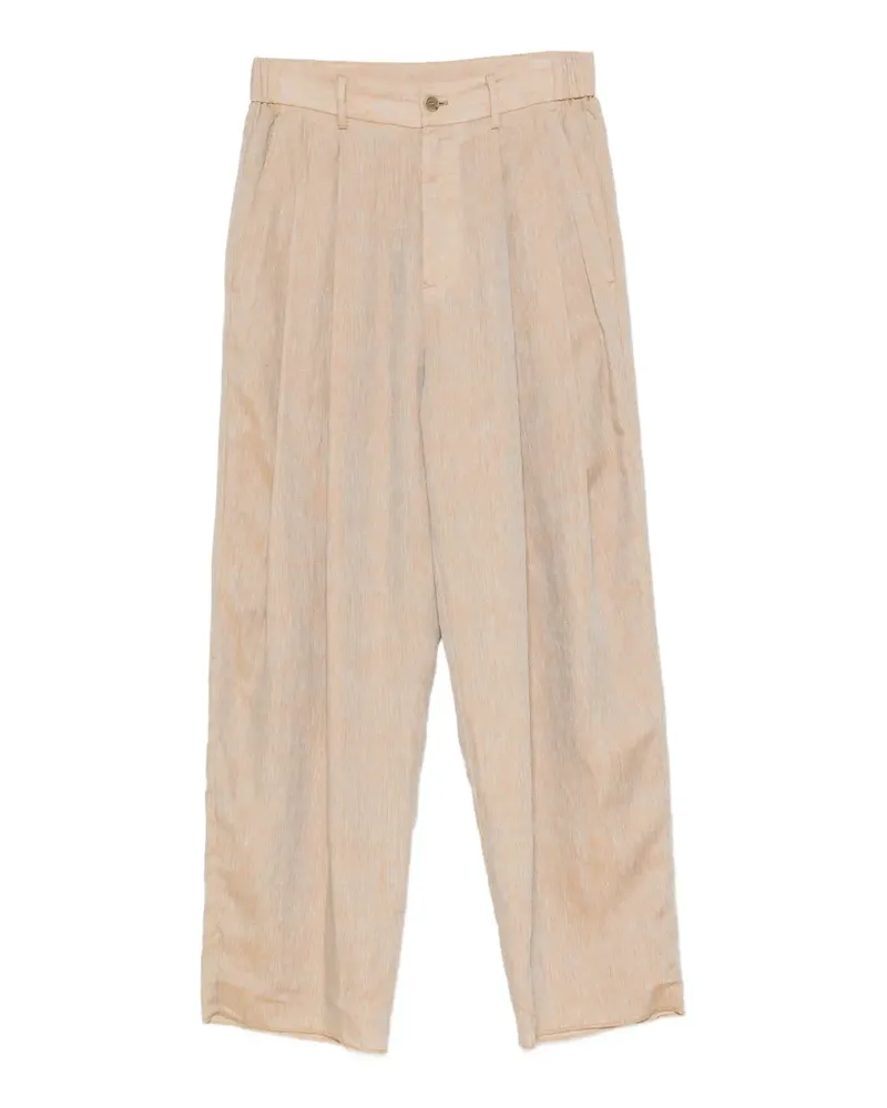 Giorgio Armani Wide-Leg-Hose mit Bundfalten - Nude Nude
