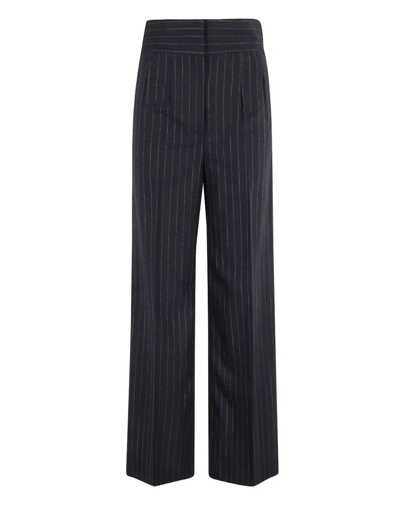 Erika Cavallini Bundfaltenhose mit Nadelstreifen - Blau Blau