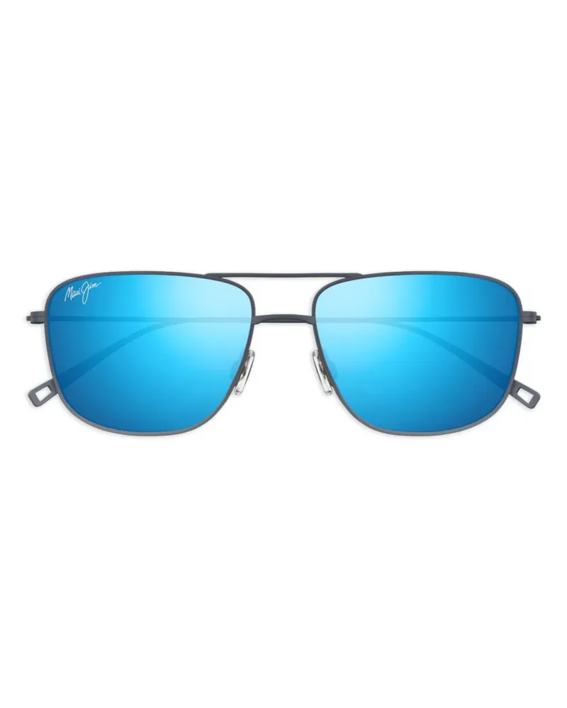 Maui Jim Mikioi Sonnenbrille mit eckigem Gestell - Schwarz Schwarz