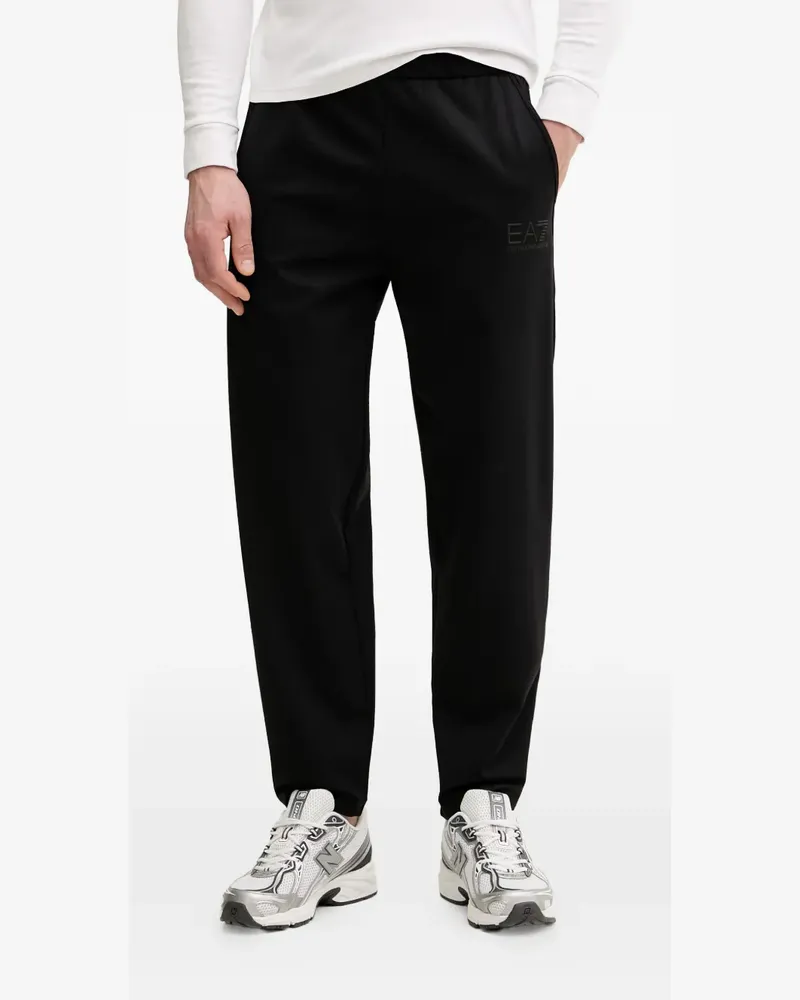 EA7 Jogginghose mit Logo-Print - Schwarz Schwarz