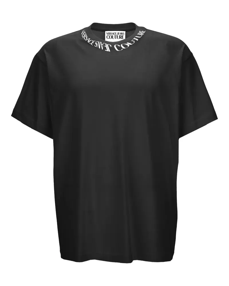 Versace Jeans T-Shirt mit Logo-Detail - Schwarz Schwarz