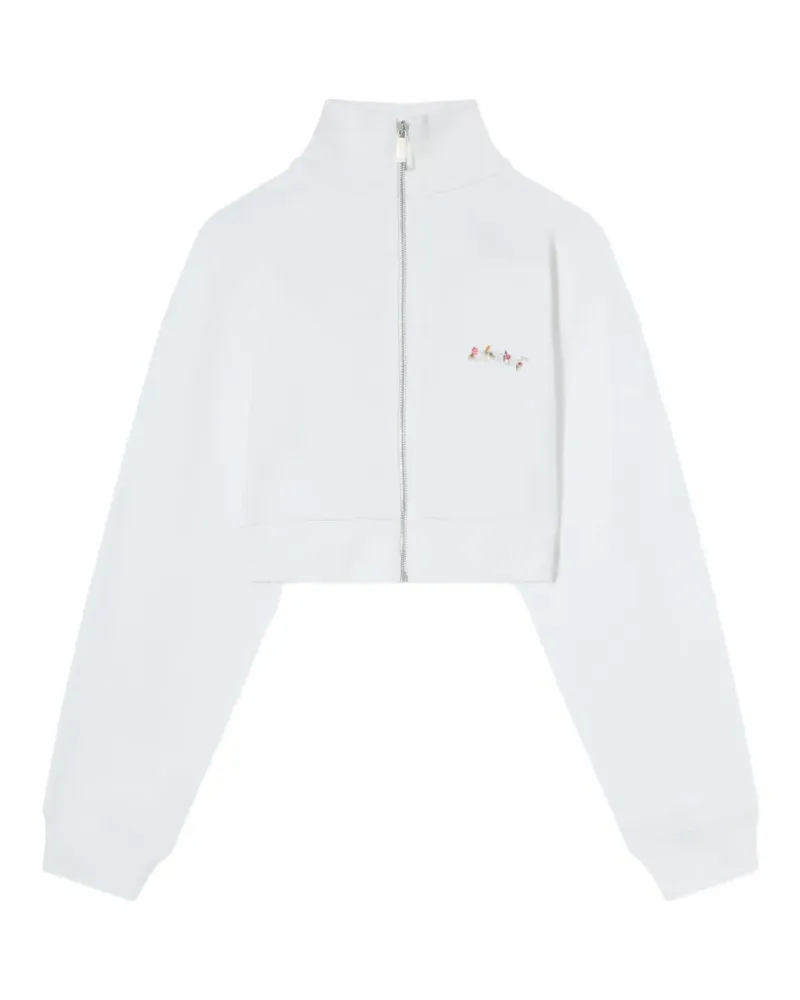 OFF-WHITE Arrows Chiné Cropped-Sweatshirt - Weiß Weiß