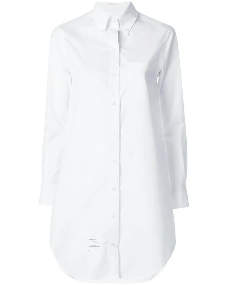 Thom Browne Hemd mit langem Schnitt - Weiß Weiß