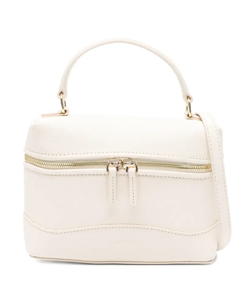 Sandro Tote Bag aus strukturiertem Leder mit Reißverschluss - Nude Nude