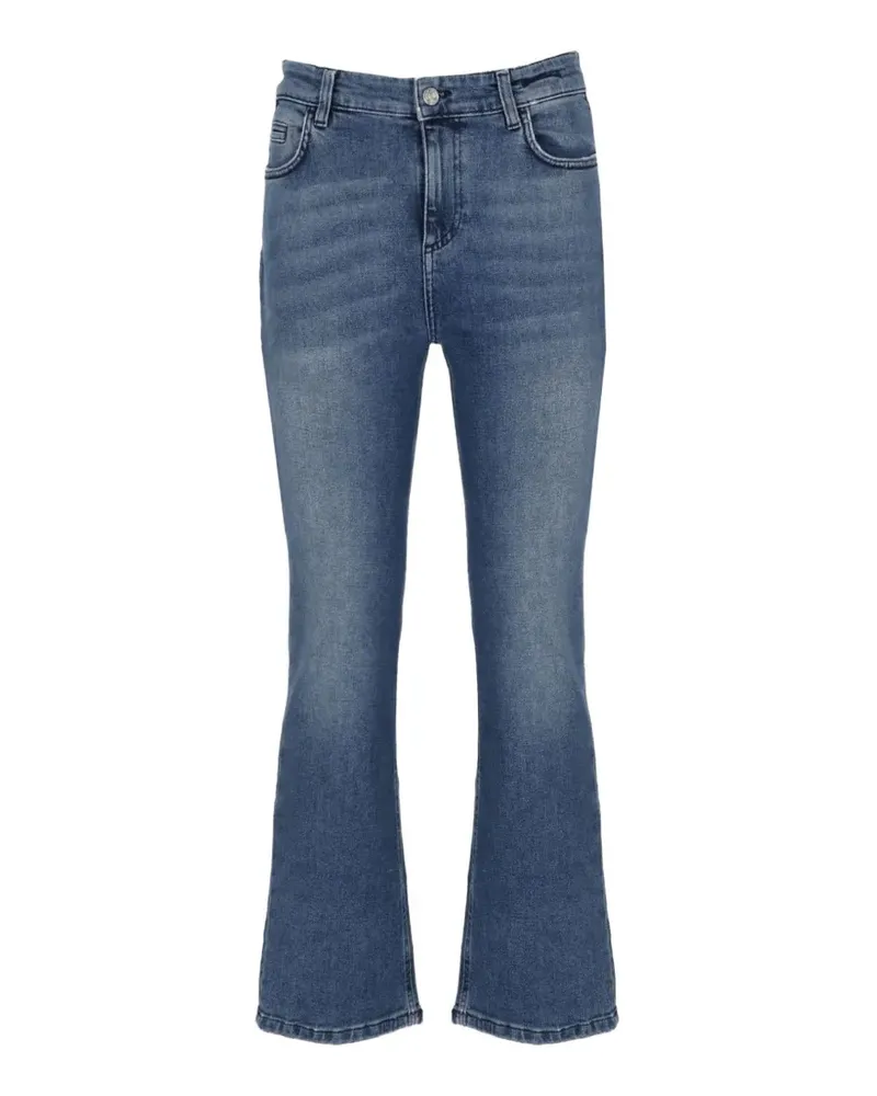 MARELLA logo-patch faded jeans - Blau Blau