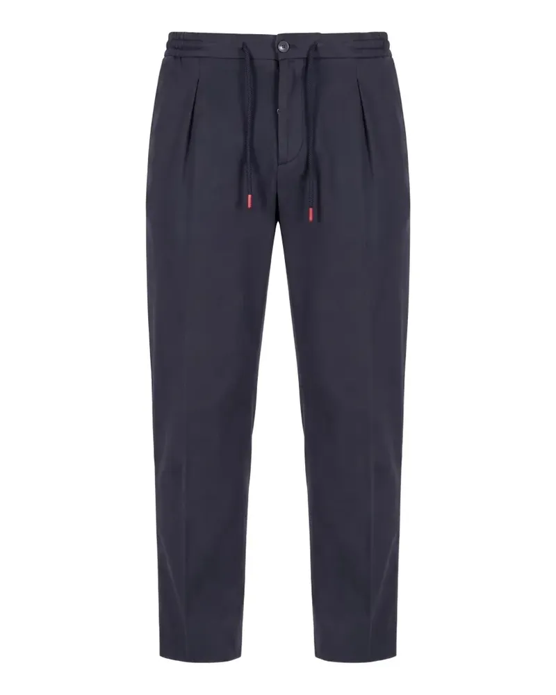 Kiton Bundfaltenhose mit Kordelzug - Blau Blau