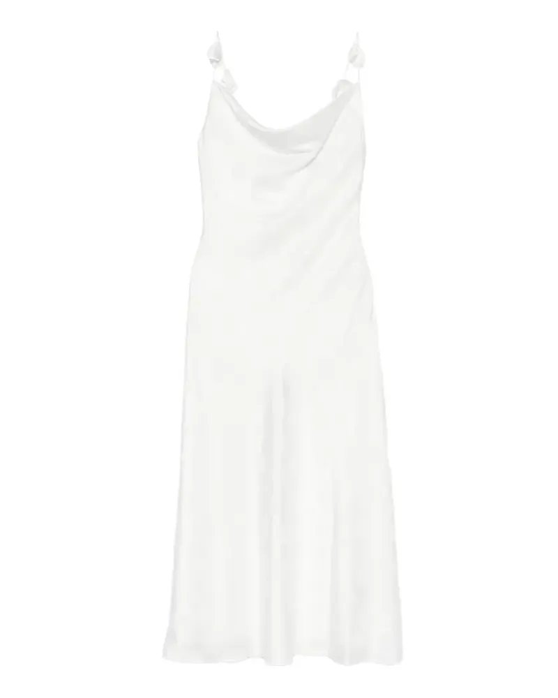 ROTATE Birger Christensen cowl-neck midi dress - Weiß Weiß