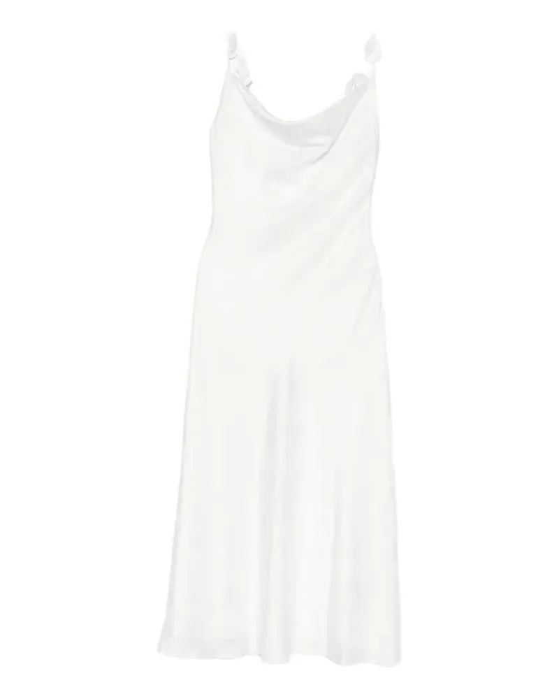 ROTATE Birger Christensen cowl-neck midi dress - Weiß Weiß