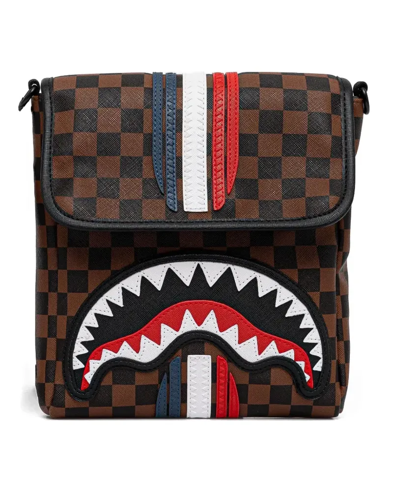 Sprayground Kuriertasche mit Karomuster - Braun Braun