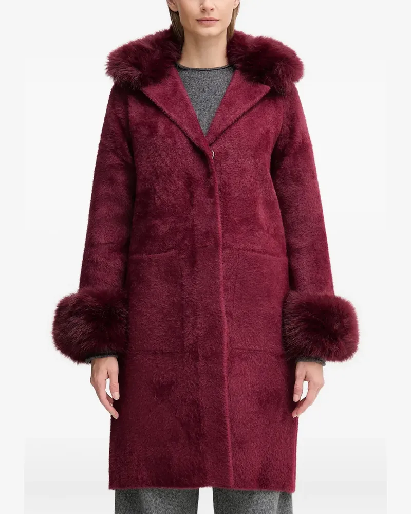 Joseph Ribkoff faux-fur trim coat - Rot Rot