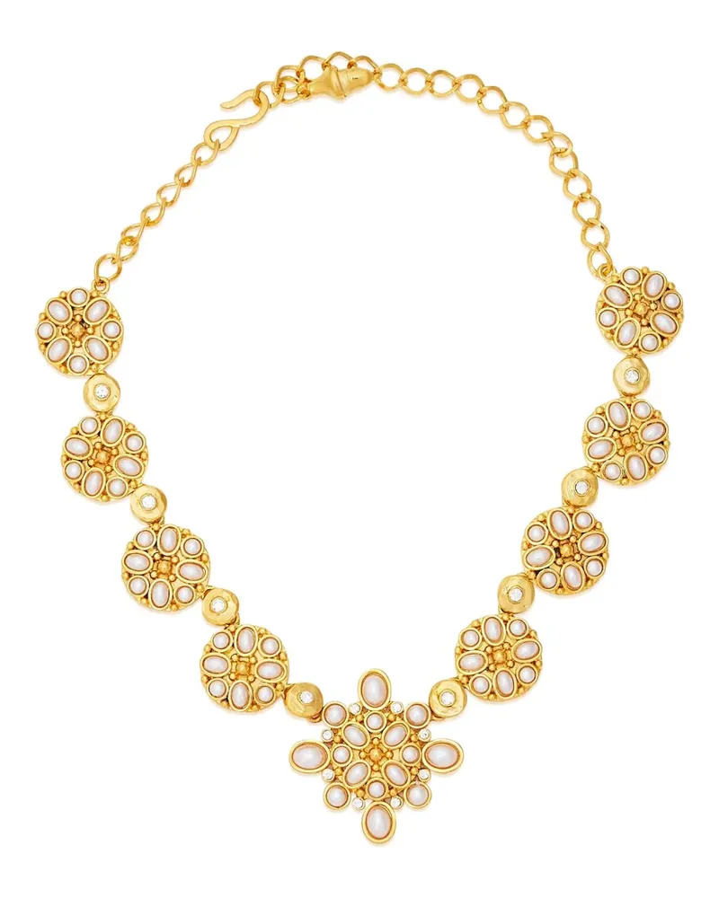 Kenneth Jay Lane Pearl Cabochon Halskette - Gold Gold