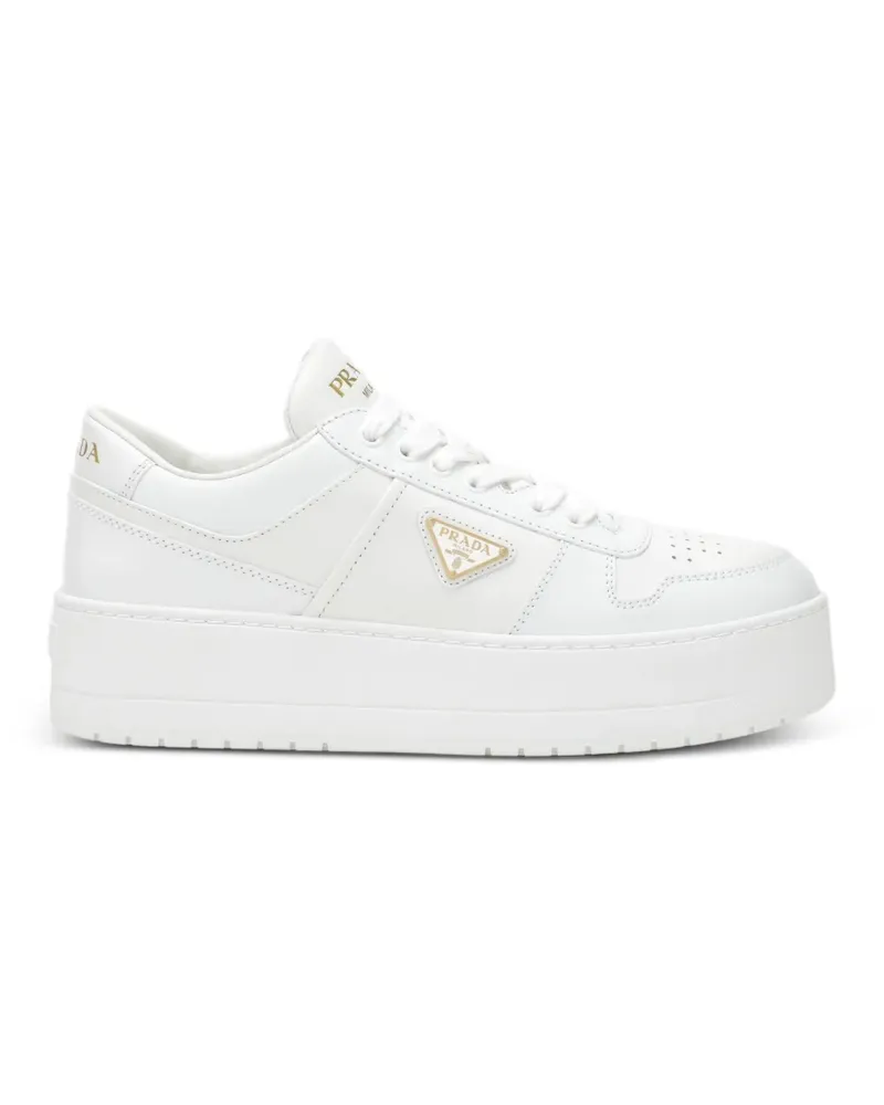 Prada Flatform-Sneakers mit Logo - Weiß Weiß