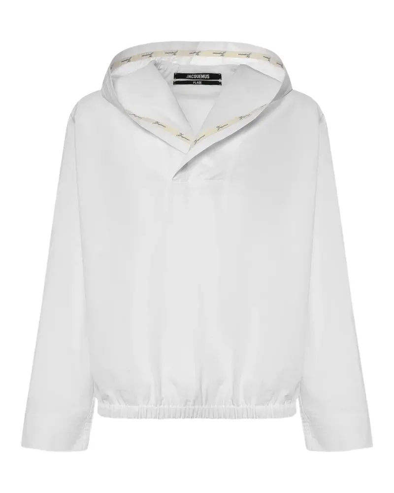 Jacquemus elasticated-hem hoodie - Weiß Weiß