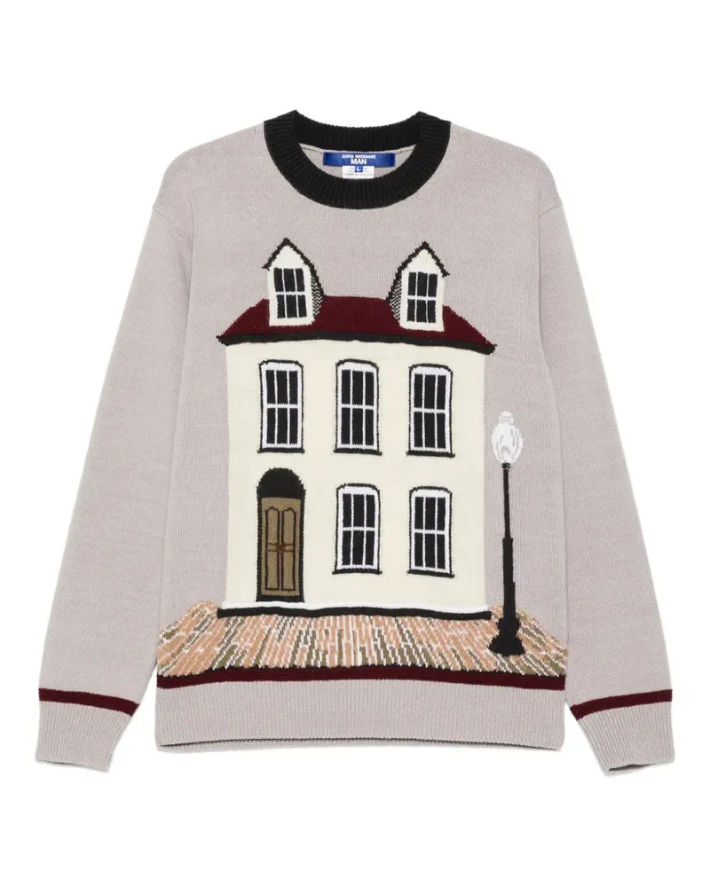 Junya Watanabe house-graphic crew-neck sweater - Violett Violett