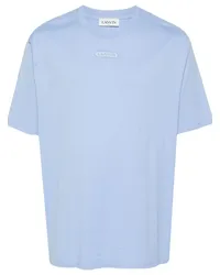 Lanvin T-Shirt mit Logo-Stickerei Blau