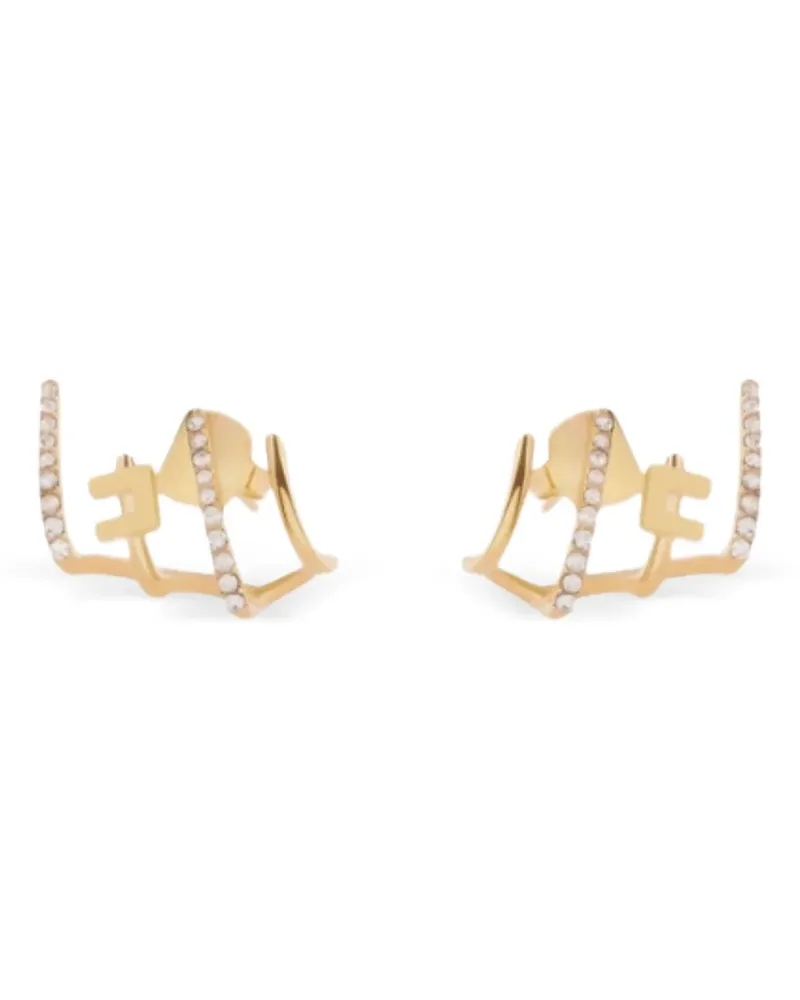 Elisabetta Franchi Ohrringe mit Strass - Gold Gold