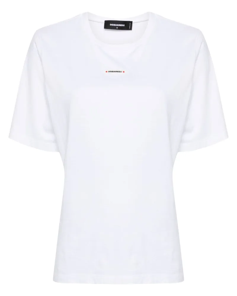 Dsquared2 T-Shirt mit Logo-Applikation Weiß