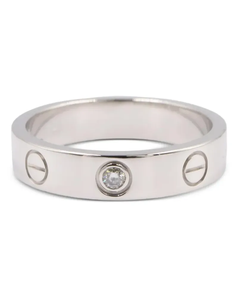 Cartier Mini Love Ring mit Diamanten - Silber Silber