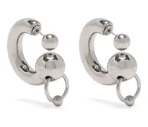 piercing-shaped brass earrings