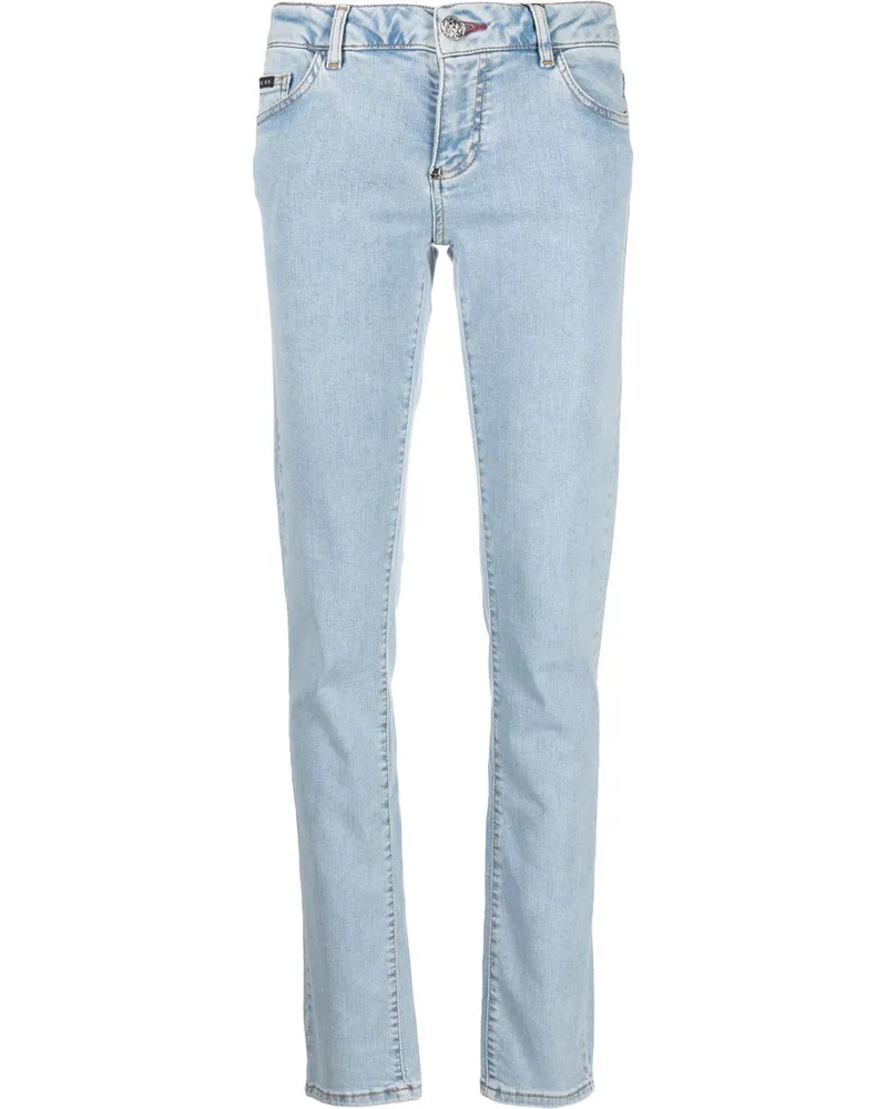 Philipp Plein Enge Jeans - Blau Blau