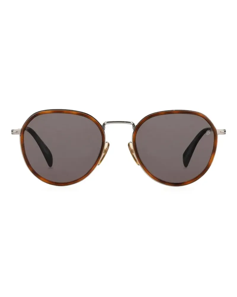 EYEWEAR by DAVID BECKHAM Runde Sonnenbrille in Schildpattoptik - Rot Rot
