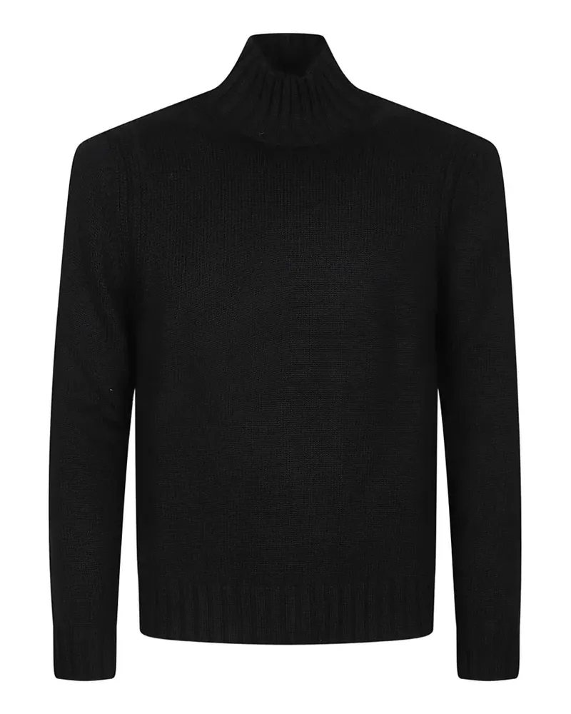 Ballantyne high-neck ribbed-trim sweater - Schwarz Schwarz