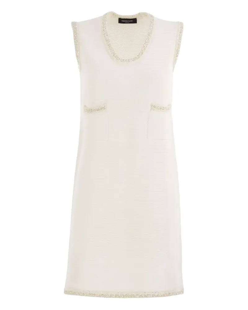 Fabiana Filippi Gestricktes Kleid mit Pailletten - Nude Nude