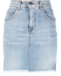 John Richmond Ausgefranster Jeansrock Blau