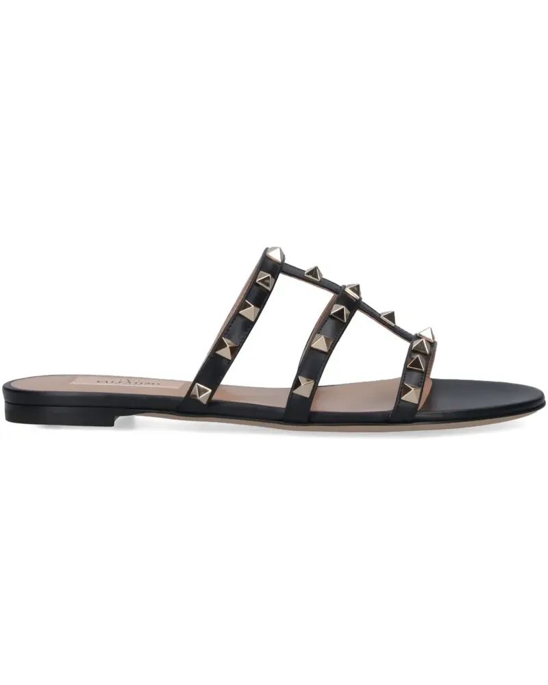 Valentino Garavani Rockstud Sandalen mit drei Riemen - Schwarz Schwarz