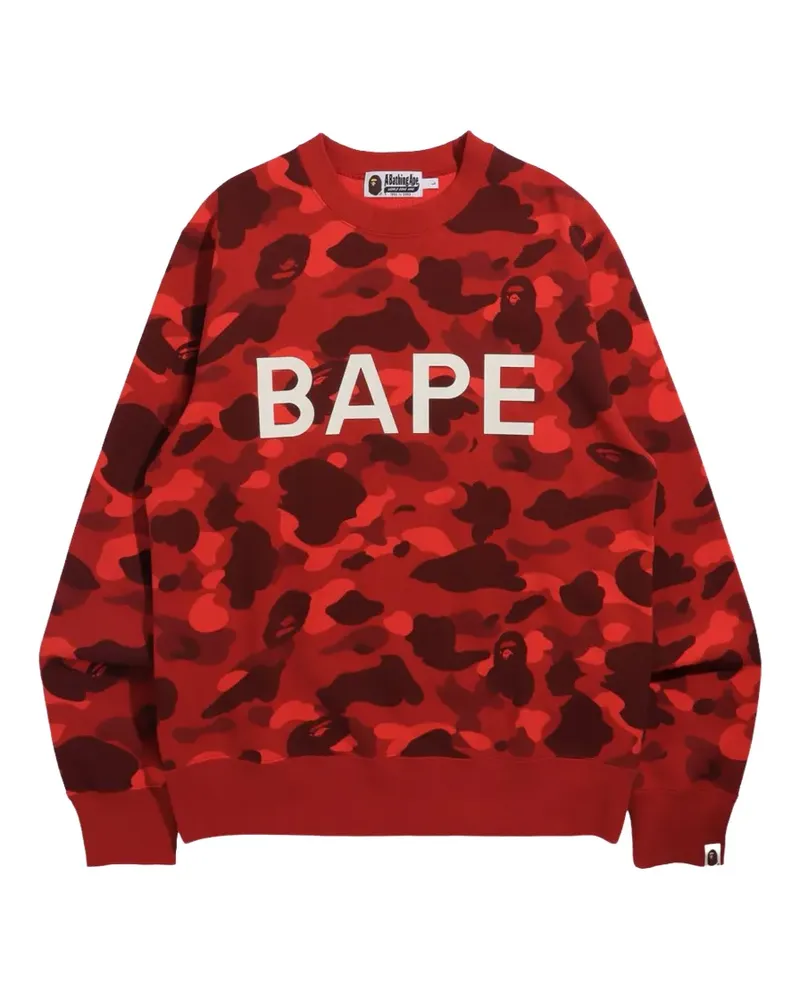 BAPE Pullover mit Camouflage-Print - Rot Rot