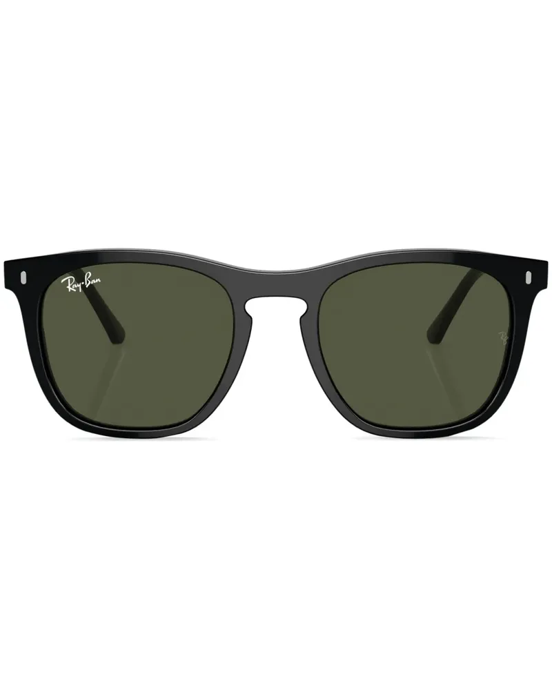 Ray Ban RB2210 Sonnenbrille mit eckigem Gestell - Schwarz Schwarz